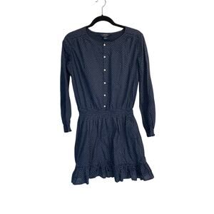Polo by Ralph Lauren Navy with White Polka Dot Long-Sleeve Kids Dress